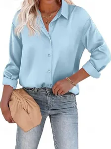 damen-hemd-elegant-satin-top-bluse-geraf-leicht-blau-11