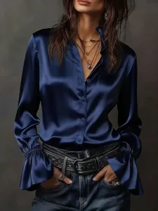 damen-hemd-elegant-satin-top-bluse-geraf-marineblau-32