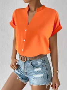 damen-hemd-elegant-satin-top-bluse-geraf-orange-41