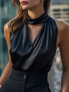 damen-hemd-elegant-satin-top-bluse-geraf-schwarz-1