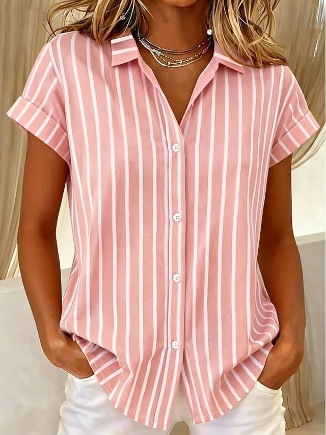 damen-hemd-grafik-geometrisch-gestreift-rosa-3