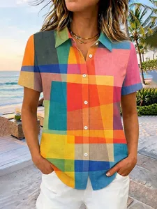 damen-hemd-grafik-karomuster-vintage-tro-orange-1