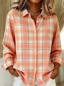 damen-hemd-knopfe-druck-grafik-karomuste-orange-2