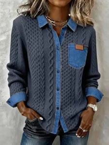 damen-hemd-knopfe-einfarbig-vintage-stil-blau-3