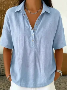 damen-hemd-vintage-stilvoll-kurzarm-umle-leicht-blau-2