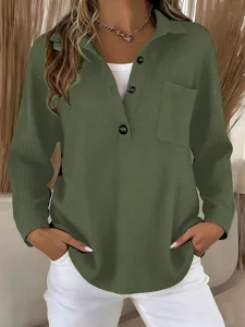 damen-hemd-waffelhemd-bluse-tasche-knopf-armeegrun-3