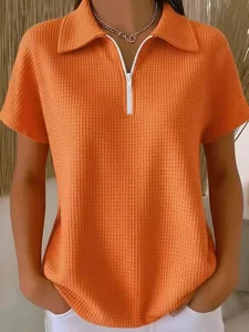 damen-hemd-waffelhemd-bluse-viertel-post-orange-1