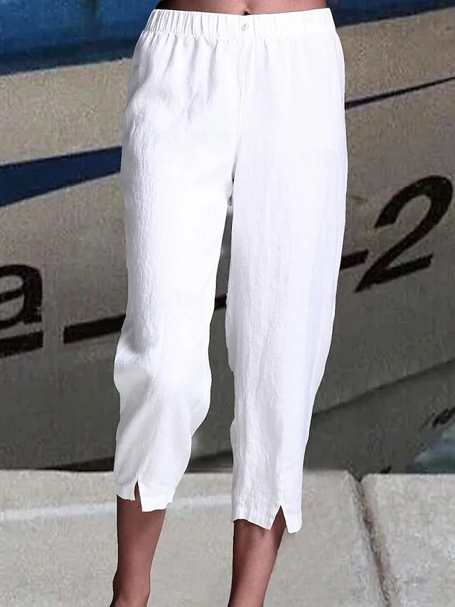 damen-hose-aus-baumwollleinen-caprihose-wei-1