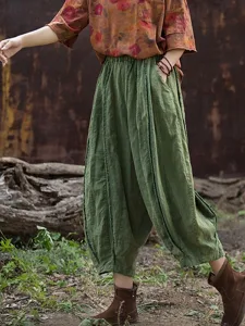 damen-hose-aus-baumwollleinen-chinos-lan-grun-12