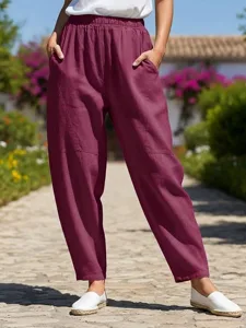 damen-hose-aus-baumwollleinen-chinos-url-weinrot-4