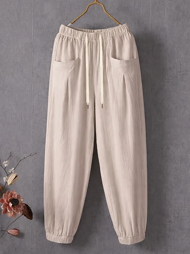 damen-hose-aus-baumwollleinen-hose-freiz-khaki-35