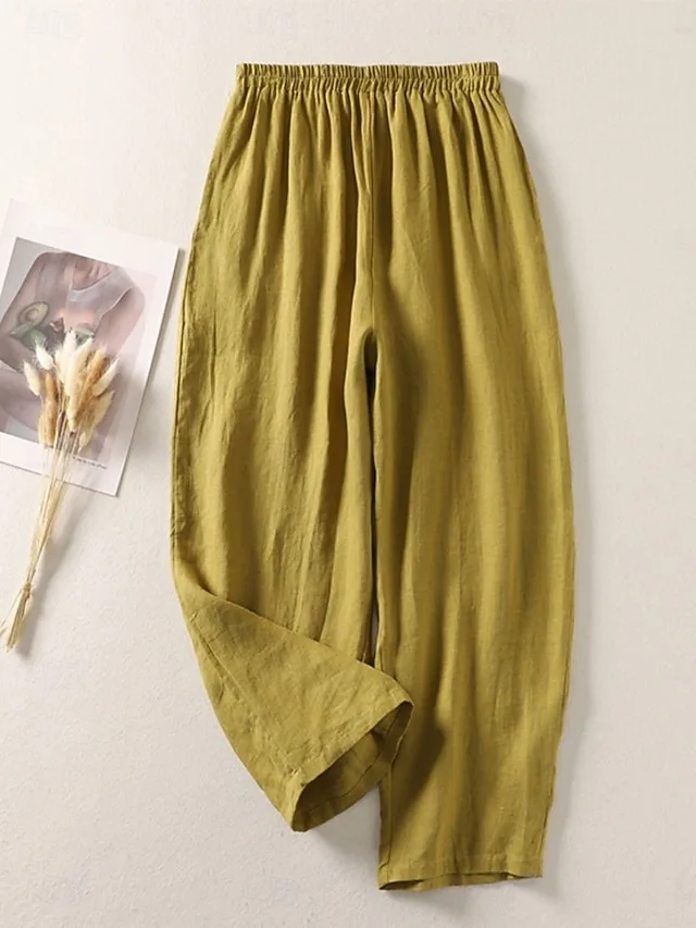 damen-hose-aus-baumwollleinen-hose-somme-grun-4