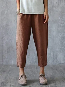 damen-hose-aus-baumwollleinen-hosen-hose-kaffee-9
