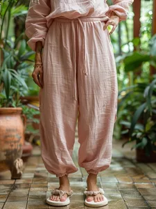 damen-hose-aus-baumwollleinen-slim-fit-b-rosa-1