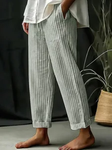 damen-hose-aus-baumwollleinen-sommerhose-grun-5