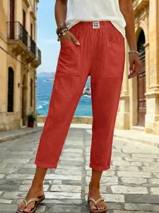 damen-hose-aus-baumwollleinen-sommerhose-rote-4