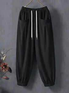 damen-hose-aus-baumwollleinen-stoffhosen-schwarz-36