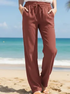 damen-hose-aus-baumwollleinen-weite-hose-orange-4