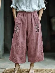 damen-hose-aus-baumwollleinen-weite-hose-rosa-1