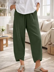 damen-hose-aus-baumwollleinen-weites-bei-armeegrun-3