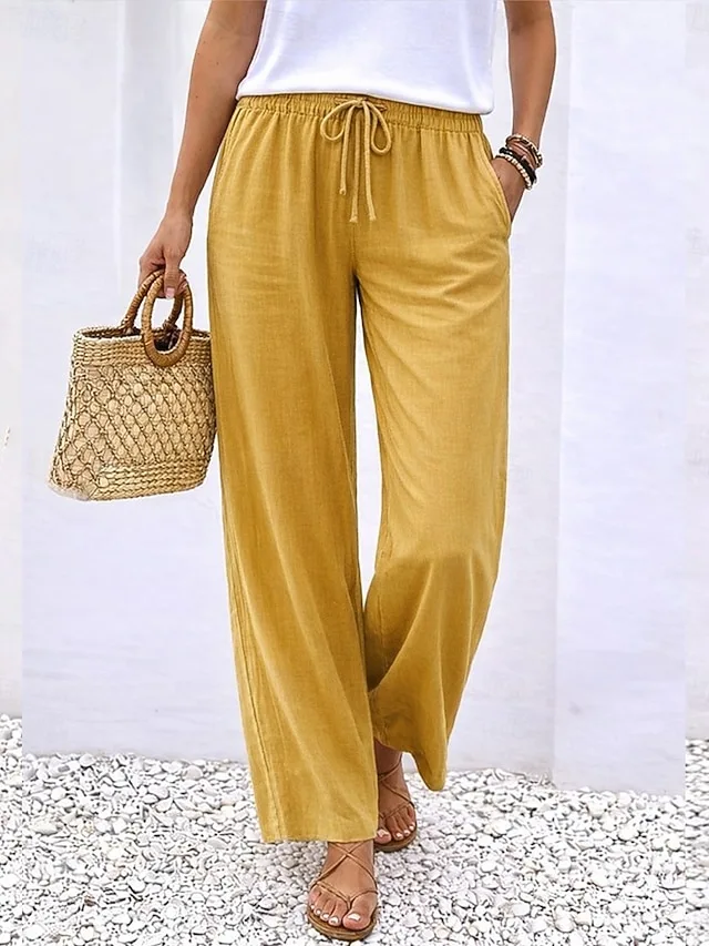 damen-hose-aus-baumwollleinen-weites-bei-gelb-15