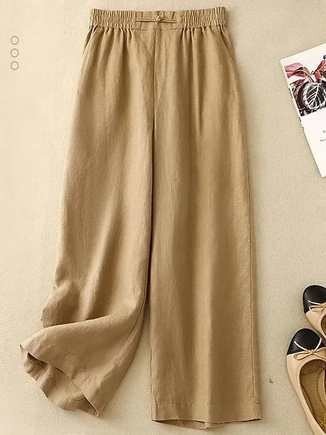 damen-hose-aus-baumwollleinen-weites-bei-gelb-4