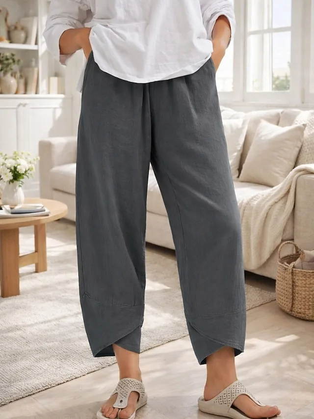 damen-hose-aus-baumwollleinen-weites-bei-grau-1