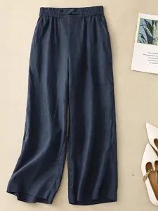 damen-hose-aus-baumwollleinen-weites-bei-marinenblau-6