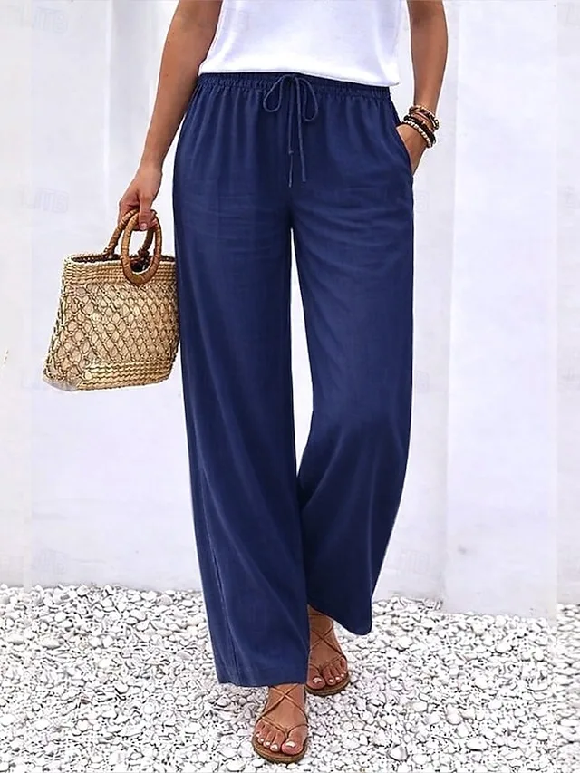 damen-hose-aus-baumwollleinen-weites-bei-navy-blau-14