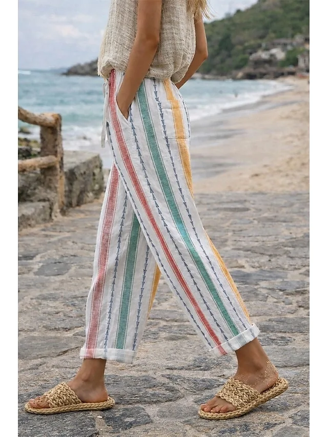 damen-hose-aus-leinenimitat-streetwear-s-grun-1