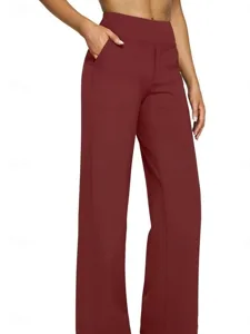 damen-hose-freizeithose-gerade-mode-stre-burgunderrot-4