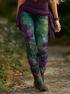 damen-hosen-hose-leggings-gemutliche-leg-grun-13