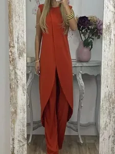 damen-hosen-sets-armellos-rundhals-einfa-rote-3