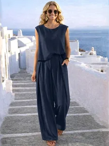 damen-hosen-sets-bolero-oberteil-kunstba-marineblau-5