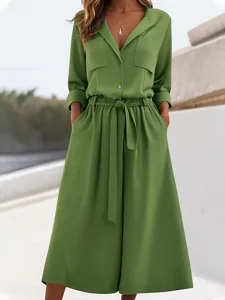 damen-hosen-sets-langarm-hemdkragen-einf-grun-4