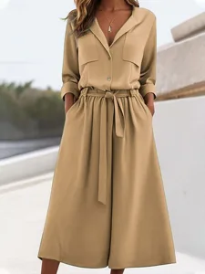 damen-hosen-sets-langarm-hemdkragen-einf-khaki-2