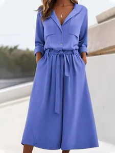 damen-hosen-sets-langarm-hemdkragen-einf-purpur-5