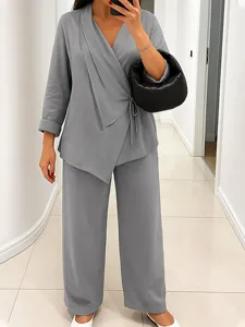 damen-hosen-sets-langarm-v-ausschnitt-ei-grau-2