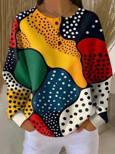 damen-kapuzenpullover-geometrisch-mode-l-gelb-2