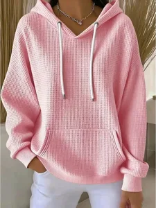 damen-kapuzenpullover-tasche-einfach-las-rosa-1