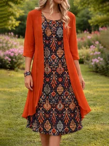damen-kleid-set-a-linie-kleid-elegant-ur-orange-4