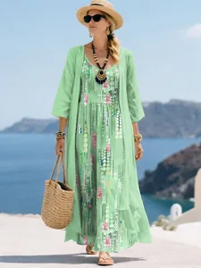 damen-kleid-set-a-linie-kleid-urlaub-las-grun-2