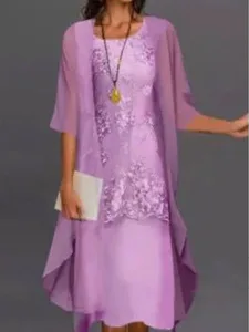 damen-kleid-set-chiffonkleid-elegant-for-purpur-3