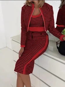 damen-kleid-set-etui-kleid-elegant-hahne-rote-3