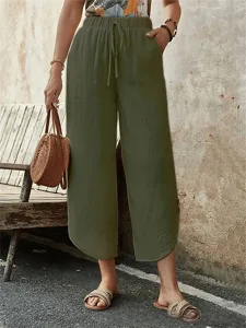 damen-kunstbaumwollleinen-chinos-mode-st-armeegrun-7