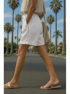 damen-kunstbaumwollleinen-chinos-shorts-wei-1