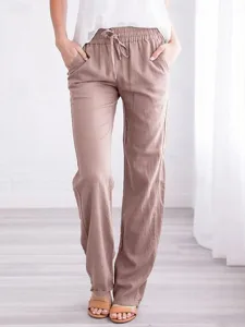 damen-kunstbaumwollleinen-hosen-hose-all-khaki-3