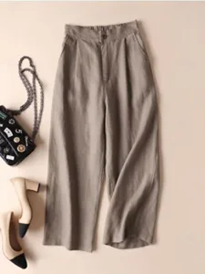 damen-kunstbaumwollleinen-hosen-hose-mod-khaki-9