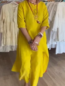 damen-kunstbaumwollleinen-mode-streetwea-gelb-1