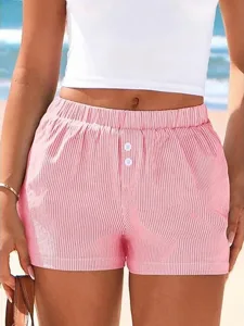 damen-kunstbaumwollleinen-shorts-sommers-rosa-13